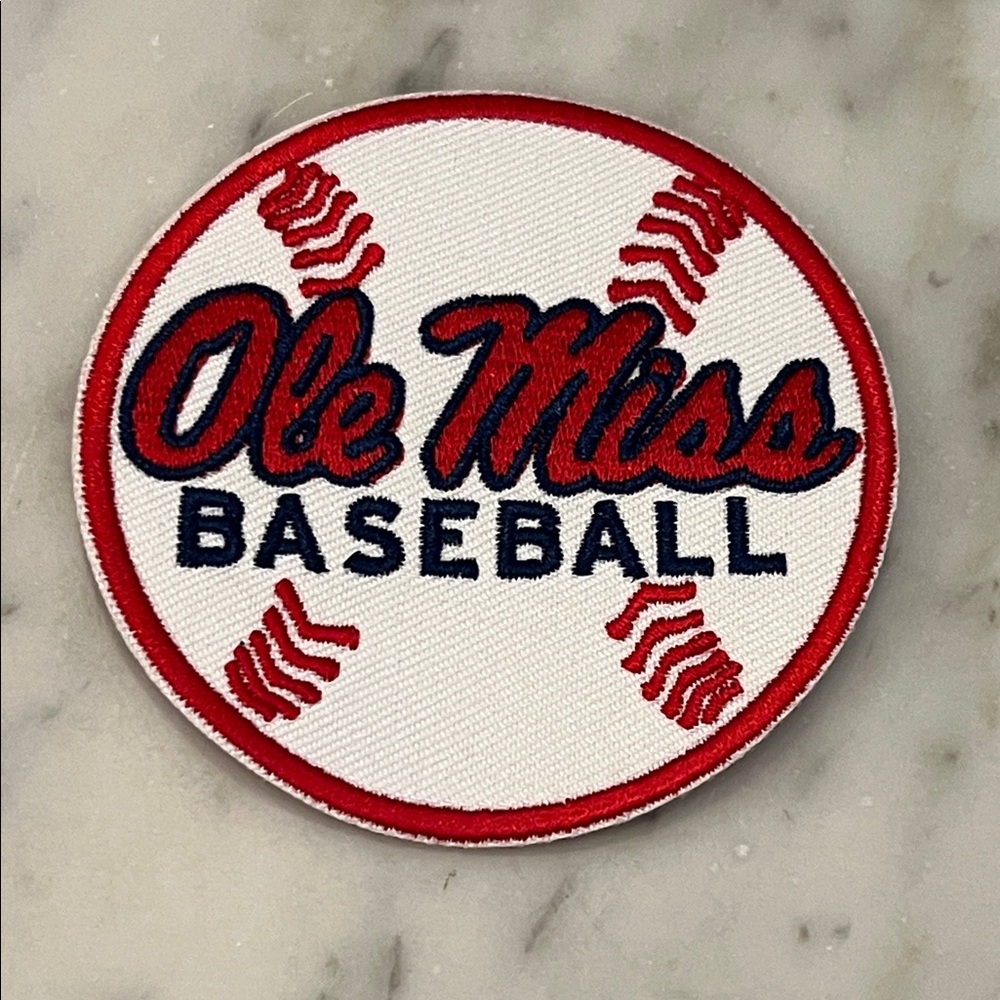 ⚾️❤️💙🩵 Ole Miss Baseball Patch - Red, White & Blue ⚾️❤️💙🩵